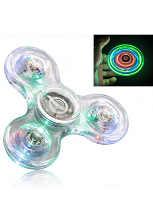 FIGROL LED Light Fidget Spinner, Light Fidget Finger Toy Hand Spinner -Stress Reduction and Anxiety Relief Hand Spinner for Children