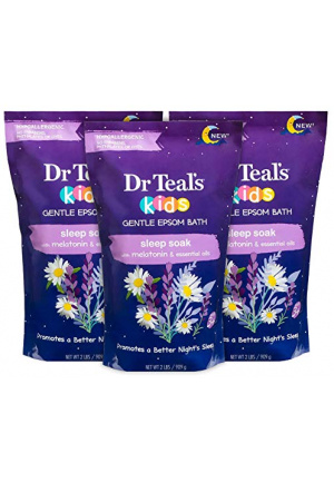 Dr Teal's Kids Epsom Salt Sleep Soak 3-Pack (6lbs Total) with Melatonin