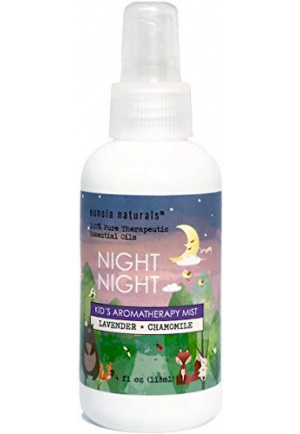 Night Night- Kid's Lavender Sleep Spray, Lavender + Chamomile Essential Oils, Calming + Soothing Lavender Pillow Spray, Kid Friendly Hydrosol Mist, 4oz