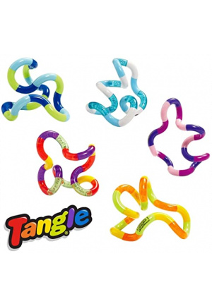 TANGLE Jr Classic (5-Pack) - Genuine Fidget Toys Fidget Pack - Twisty Fidget Toy Fidgets Pack for Kids and Adults - Fidget Toy for School - Gift for Teens and Adults